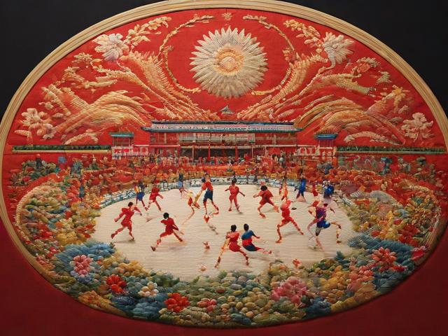 九游体育网站_ 传统民族刺绣接力赛，文化传承与运动融合，传统文化之刺绣